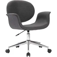 vidaXL Chaise de bureau pivotante Gris Tissu