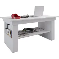 VCM Table basse en bois simple | Dimensions env. H. 52 x W. 115 x D. 58 cm | Table de séjour - Kobila réglable en hauteur extensible