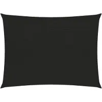 The Living Store Voile d'ombrage 160 g/m² Noir 3x4 m HDPE