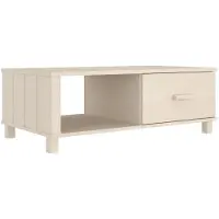 Syfax Table basse HAMAR Marron miel 100x55x35 cm Bois massif de pin