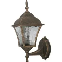 Rabalux 8392 Applique murale d'extérieur Toscana, E27, dorée, ronde, style classique, IP43, ø205 mm
