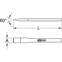 Ks Tools BRONZEplus burin de maçon, 19x400mm ( 963.2453 )