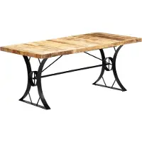 Prolenta Maison Exclusive - Table à manger 180 × 90 × 76 cm en bois massif de manguier