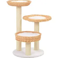 Syfax Arbre à chat avec griffoir en sisal Naturel Bois de saule