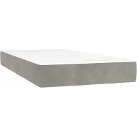 Syfax Matelas de lit à ressorts ensachés fermeté moyenne 100x220x20 cm velours