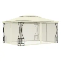 Syfax Tonnelle avec moustiquaire 300x400x265 cm Crème