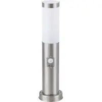Rabalux Lampe de jardin avec détecteur 1xE27 Inox torche chrome satiné 8267