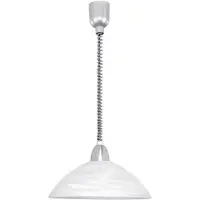 Eglo Suspension "LORD 2" nickel gris mat, verre albâtre E27 36cm 87008