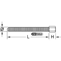 Ks Tools Tige, 22mm, G1/2'x14Gx235mm ( 610.2205 )