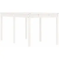 Syfax Table de jardin blanc 159,5x82,5x76 cm bois massif de pin