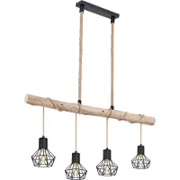 Globo Lighting |Lampe à suspendre métal noir, 4x E27