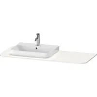 Duravit Happy D.2 Plus Console 1300x550 mm, 1 découpe à droite, pour meuble sous-lavabo HP4942, HP4962, HP4972, HP031KR2222