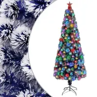 Prolenta Maison Exclusive - Sapin de Noël artificiel avec lumières, 210 cm, fibre de verre