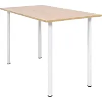 Prolenta Maison Exclusive - Table à manger 120 × 60 × 73 cm, brun chêne et blanc