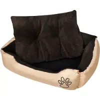 Syfax Lit chaud pour chiens avec coussin rembourrée L