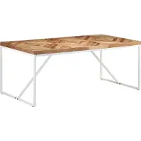 Syfax Table à manger 180x90x76 cm Bois massif d'acacia et de manguier
