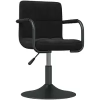 Syfax Tabouret de bar Noir Velours