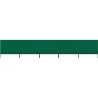 Syfax Paravent 5 panneaux Tissu 600 x 120 cm Vert