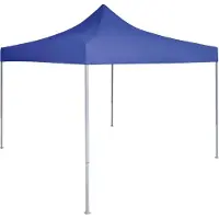 Syfax Tente de réception pliable 2x2 m acier bleu