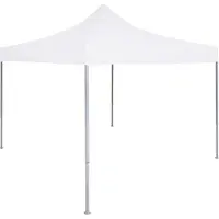 Syfax Tente de réception pliable professionnelle 3x3 m Acier Blanc