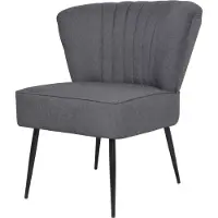 Prolenta Maison Exclusive - Chaise de cocktail gris foncé tissu