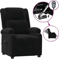 Syfax Fauteuil inclinable électrique noir velours
