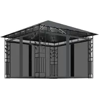 Syfax Tonnelle avec moustiquaire et lumières LED 3x3x2,73m Anthracite