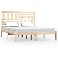 Syfax Cadre de lit sans matelas bois massif de pin 140x200 cm