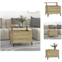 vidaXL Table basse Chêne Sonoma 60x44,5x45 cm Bois composite - Tables basses