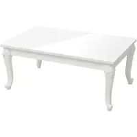 Syfax Table basse blanc brillant 100x50x42 cm bois d'ingénierie