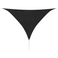 The Living Store Voile d'ombrage HDPE Triangulaire 3,6x3,6x3,6 m Anthracite