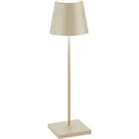 Zafferano Lampe De Table Led Poldina Pro Sabbia, Rechargeable Et Dimmable Avec Une Autonomie Jusqu'À 12 Heures