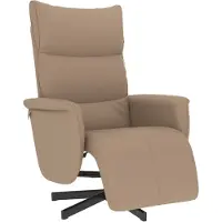 Syfax Fauteuil inclinable avec repose-pieds cappuccino similicuir