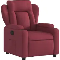 Syfax Fauteuil relax vin rouge tissu
