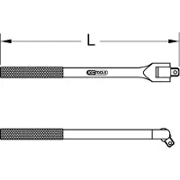Ks Tools BRONZEplus poignée articulée 1/2" 250 mm