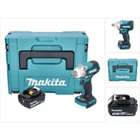 Makita DTW 301 T1J Clé à choc sans fil 18 V 330 Nm 1/2" Brushless + 1x batterie 5,0 Ah + Makpac - sans chargeur