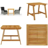vidaXL Ensemble de jardin 3 pièces gris clair - Salon de jardin - Meubles de jardin - Ensemble de meubles de jardin