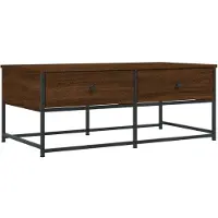Syfax Table basse chêne marron 100x51x40 cm bois d'ingénierie