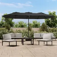 vidaXL Best Möbel double parasol Anthracite 449x265 cm - Parasols Cloris Neu2641360 1parcel