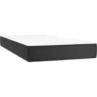 Syfax Matelas de lit à ressorts ensachés fermeté moyenne Noir 80x200x20 cm Similicuir