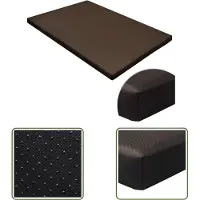 The Living Store Lit pour chien Tapis pour animaux domestiques Carré Marron M
