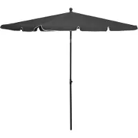 The Living Store Parasol avec mât 210x140 cm Anthracite