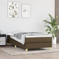 Prolenta Maison Exclusive - Sommier à lattes de lit avec matelas Marron foncé 100x200 cm