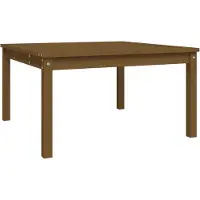 vidaXL Table de jardin brun miel 82,5x82,5x45 cm Pin massif