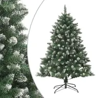 Syfax Sapin de Noël artificiel avec support 120 cm PVC