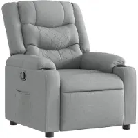 Syfax Fauteuil inclinable Gris clair Tissu