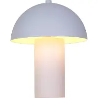 Nowa Lampe de table, métal blanc mat, H 26 cm