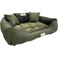 AIO Factory Grand lit pour chien Lit pour chat 75 x 65 Vert - Kingdog taille M