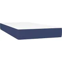 Syfax Matelas à ressorts ensachés pour enfants fermeté moyenne bleu 80x160 cm tissu