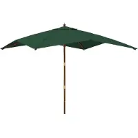 Syfax Parasol de jardin avec mât en bois vert 300x300x273 cm